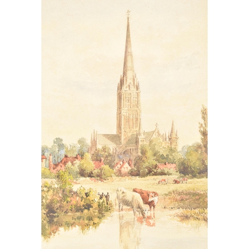 337 - Francis Philip Barraud (1824-1901) - Salisbury - A 19th century watercolour on paper painting of Sal... 