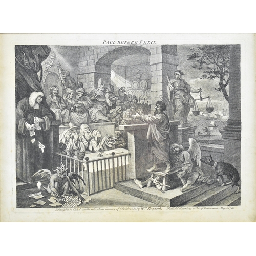 346 - William Hogarth - Two mid 18th century engravings. The lot comprising Paul Before Felix after Rembra... 