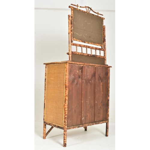 348 - A 19th century Victorian Aesthetic Movement Japanned bamboo dressing table chest of drawers. The dre... 