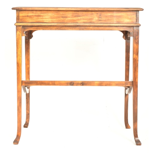 364 - An Edwardian early 20th century mahogany Campaign metamorphic writing table desk. The desk having a ... 