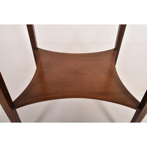 381 - Waring & Gillows - an Edwardian early 20th century mahogany and satinwood inlaid side occasional... 