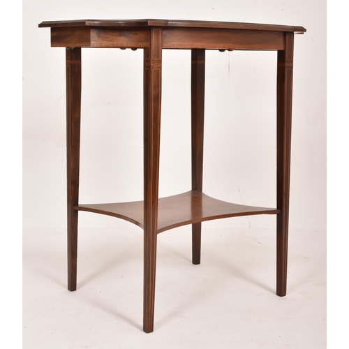 381 - Waring & Gillows - an Edwardian early 20th century mahogany and satinwood inlaid side occasional... 