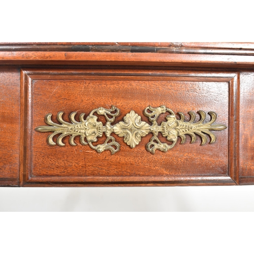 383 - A George III early 19th century mahogany & ebony boxwood inlaid console hall table. The table ha... 