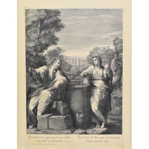 398 - Two 18th century Neoclassical engravings. The lot comprising Qui Biberit ex aqua by Albani Drevet, e... 