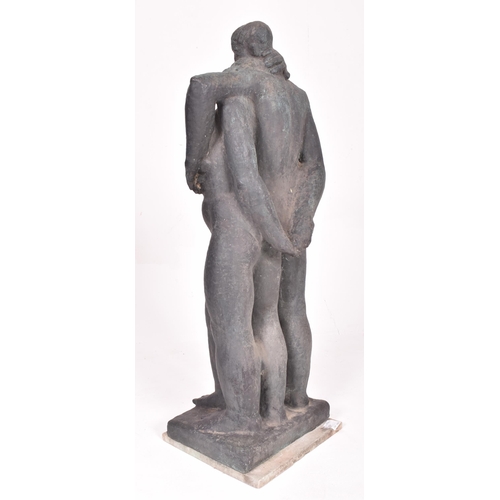 400 - Siegfried Charoux (Austrian, 1896–1967) - A large 20th century bronze sculpture of embracing figures... 