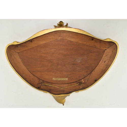 427 - A late 19th / early 20th century gilt gesso & wood fan-shaped ornate wall hanging mirror. The mi... 