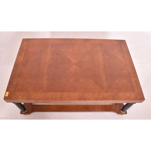 430 - Banks Furniture - A Biedermeier manner ebonised walnut occasional low coffee table. The coffee table... 