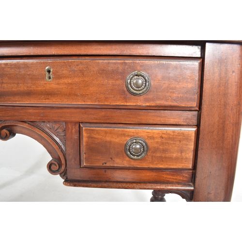 444 - A 19th century mahogany & leather top writing table desk in the manner of Gillows of Lancaster. ... 