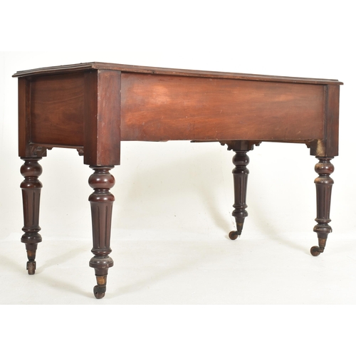 444 - A 19th century mahogany & leather top writing table desk in the manner of Gillows of Lancaster. ... 