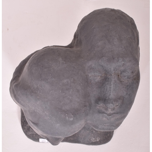 450 - Siegfried Charoux (Austrian, 1896–1967) – A large 20th century lead sculpture of two heads. Signed t... 