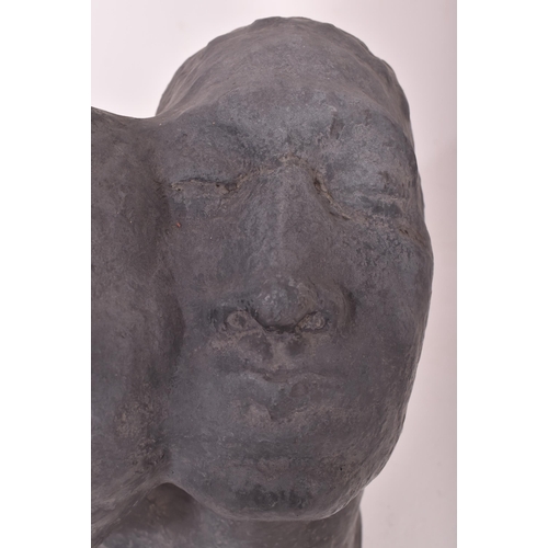 450 - Siegfried Charoux (Austrian, 1896–1967) – A large 20th century lead sculpture of two heads. Signed t... 