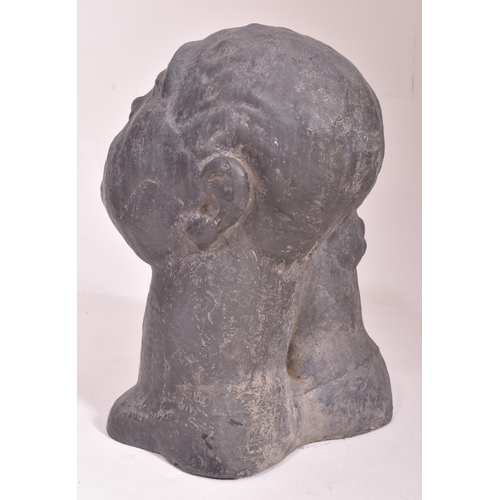 450 - Siegfried Charoux (Austrian, 1896–1967) – A large 20th century lead sculpture of two heads. Signed t... 