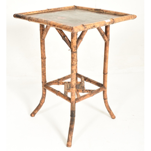 462 - A late 19th century Victorian Aesthetic Movement Japonaiserie taste bamboo side occasional table. Th... 