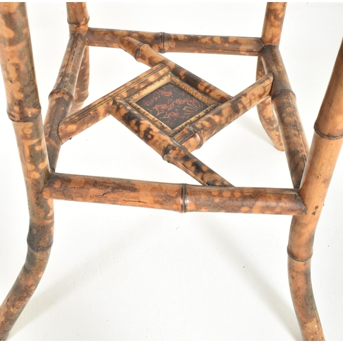 462 - A late 19th century Victorian Aesthetic Movement Japonaiserie taste bamboo side occasional table. Th... 