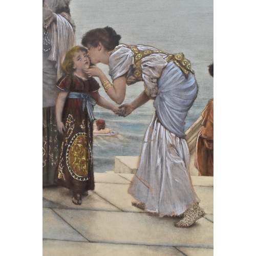 467 - After Sir Lawrence Alma-Tadema (Dutch, 1836-1912) - A Kiss - A late 19th / early 20th century hand c... 