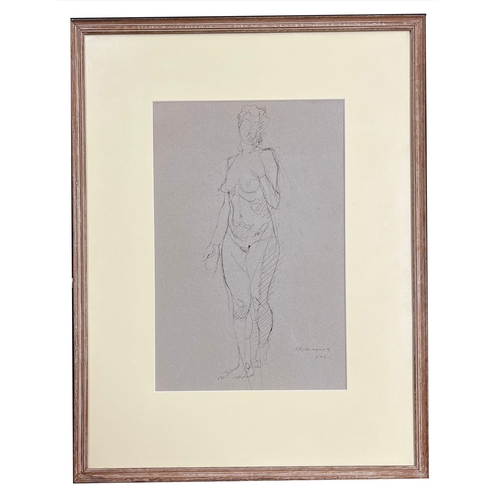 489 - Siegfried Charoux (Austrian, 1896–1967) – Untitled Nude Sketch, 1942 - An ink on paper study sketch ... 