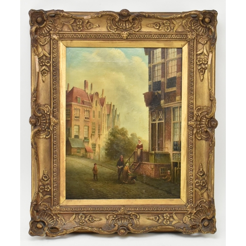 492 - In the manner of Cornelis Christiaan Dommersen (Dutch, 1842-1928) - A 19th century oil canvas painti... 