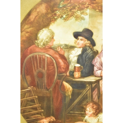 517 - After George Morland (British, 1763-1804) - Two early 20th hand painted engravings after George Morl... 