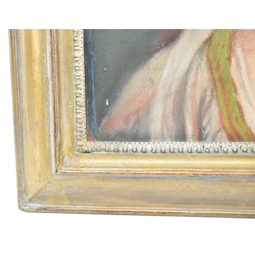 523 - A Victorian 19th century Ecole d'Art pastel on paper portrait study drawing from Old Masters classic... 