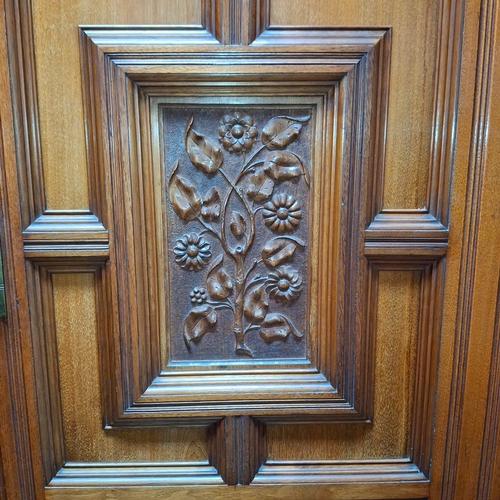 410 - Maple & Co., London - A Victorian 19th century walnut Arts & Crafts triple wardrobe compactu... 