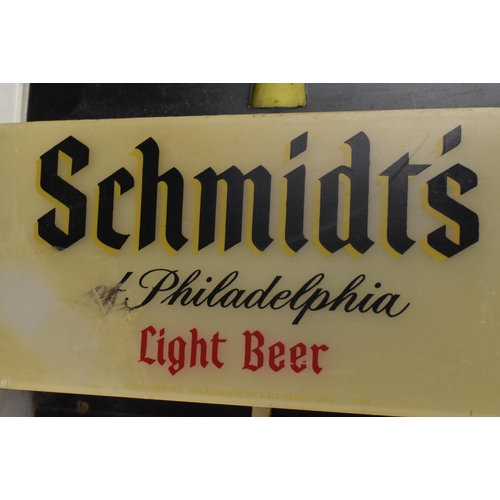 13 - Schmidt's Of Philadelphia Light Beer - a vintage 1970s point of sale / shop or pub display advertisi... 