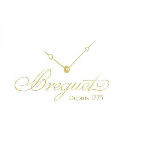 16 - Montres Breguet - a vintage clear acrylic advertising shop front display plaque plate. The plaque of... 