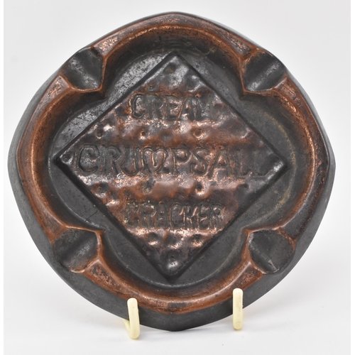 21 - Crumpsall Cream Crackers - a vintage early 20th-century copper advertising point-of-sale ashtray. Em... 