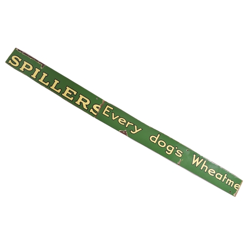 83 - Spillers, Osoko - two 20th century Spillers enameled point of sale advertising sign off cuts. Each e... 