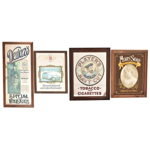 84 - A mixed selection of vintage pub advertising / display mirrors. The lot comprises examples from Pear... 