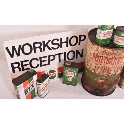 88 - Castrol - a mixed selection of garage-related Castrol pieces comprising two Workshop Reception plast... 