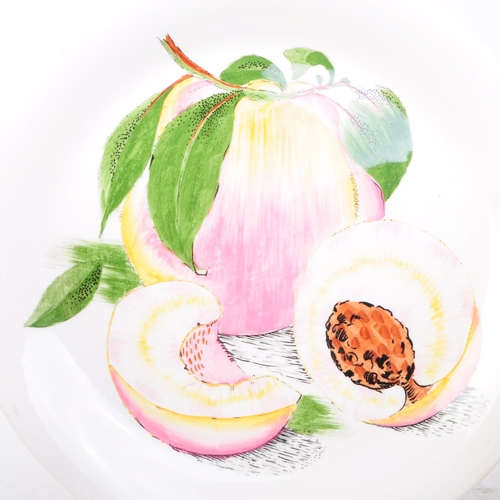 104 - Clarice Cliff - Four mid century Sunkissed hand painted fruit patterned plates. Comprised of designs... 