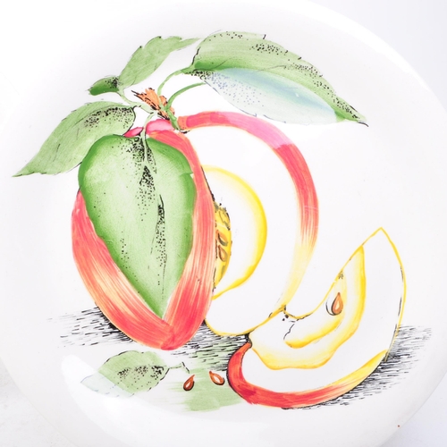 104 - Clarice Cliff - Four mid century Sunkissed hand painted fruit patterned plates. Comprised of designs... 