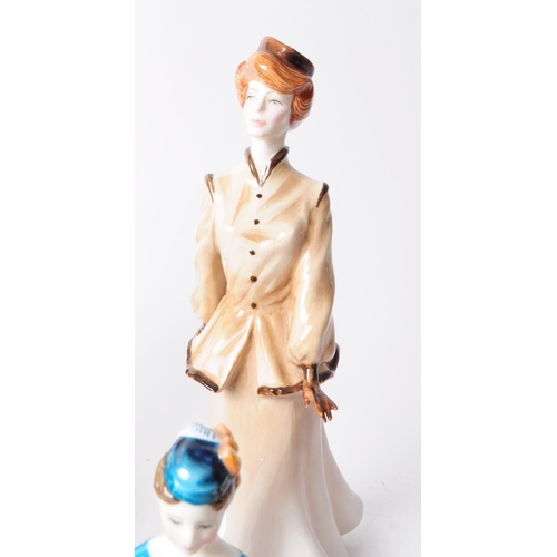 108 - Large collection of late 20th century Royal Doulton and Royal Worcester lady and child figurines, in... 