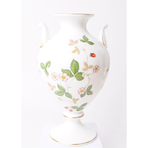 114 - Wedgwood - Six late 20th century porcelain vases and posy holder. Comprised of a Williamsburg posy h... 