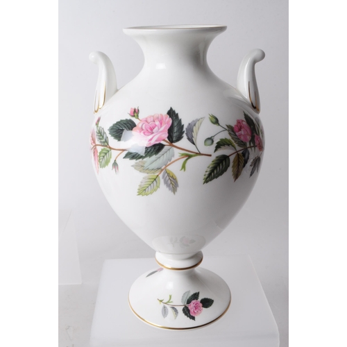 114 - Wedgwood - Six late 20th century porcelain vases and posy holder. Comprised of a Williamsburg posy h... 