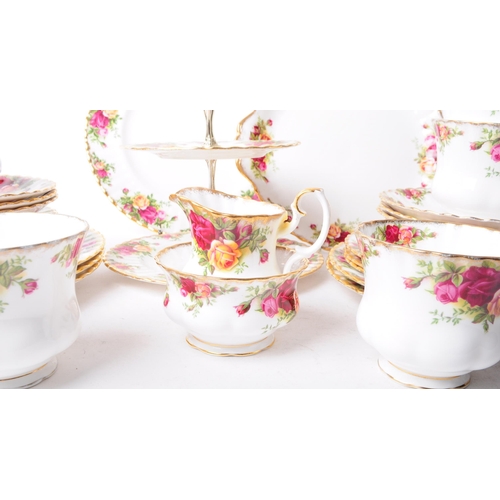 118 - Royal Albert - Late 20th century Old Country Roses bone china part tea service. Comprised of six tea... 