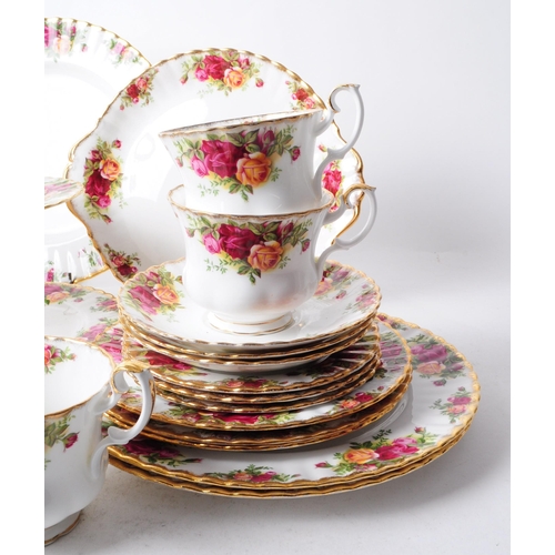 118 - Royal Albert - Late 20th century Old Country Roses bone china part tea service. Comprised of six tea... 