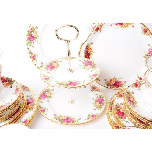 118 - Royal Albert - Late 20th century Old Country Roses bone china part tea service. Comprised of six tea... 