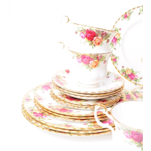 118 - Royal Albert - Late 20th century Old Country Roses bone china part tea service. Comprised of six tea... 