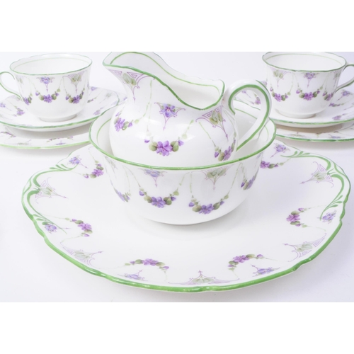 150 - Royal Doulton - Early 20th century porcelain part tea service comprised of tea cups, saucers, small ... 