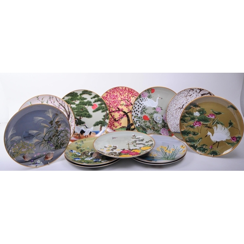 152 - Franklin Mint - Collection of 1979 Japanese porcelain collector plates. Examples from the series 'Fl... 