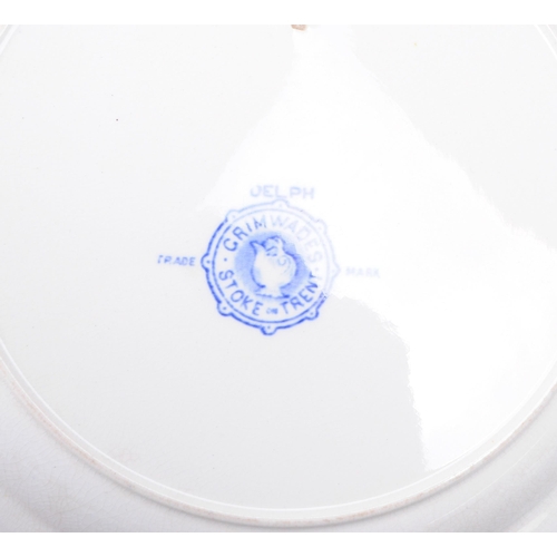 161 -  Early 20th century blue and white patterned ceramic part dinner services. Makers including Wood and... 