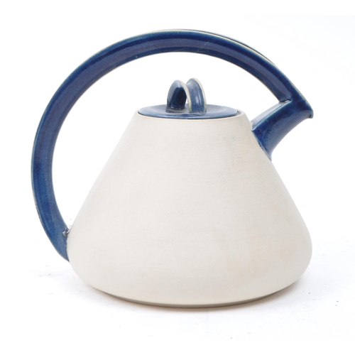 193 - C King - Three late 20th century studio pottery teapots comprised of two stoneware style teapots wit... 