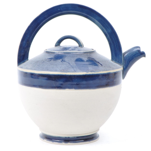 193 - C King - Three late 20th century studio pottery teapots comprised of two stoneware style teapots wit... 