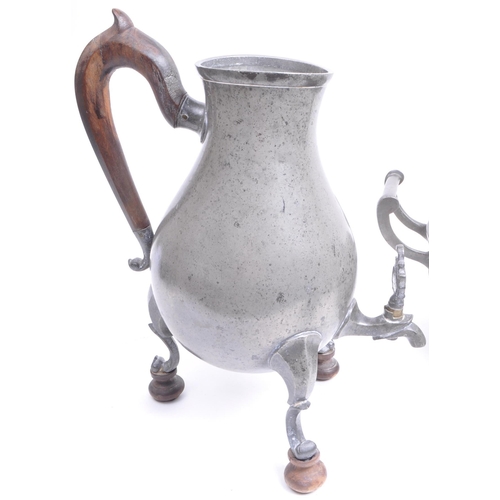 219 - Collection of 19th century pewter kitchen wares. Comprised of a coffee pot, a Shaw and Fisher Sheffi... 