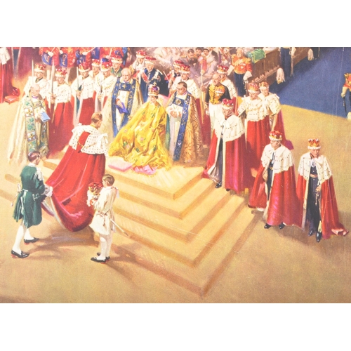 267 - Terence Cuneo - The Coronation of Queen Elizabeth II, Westminster Abbey, 2 June 1953 - A mid 20th ce... 