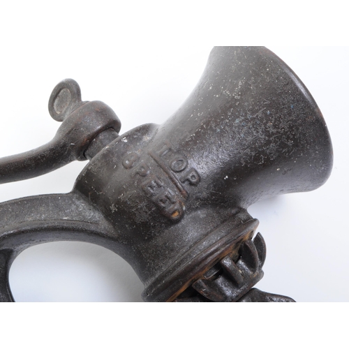 276 - Bolinder's, Sweden - A vintage 20th century cast iron bench meat grinder. Together with Cole & M... 