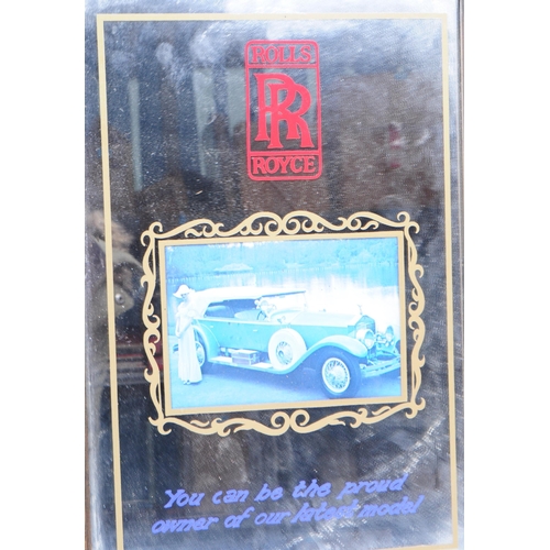 285 - Rolls Royce - A vintage 20th century Rolls Royce point of sale advertising style mirror. The mirror ... 