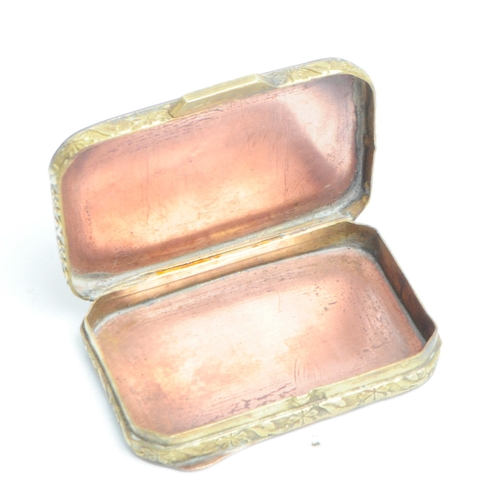 294 - Two early 20th century compact / trinket cases, comprised of a tortoiseshell brass hinged cigarette ... 