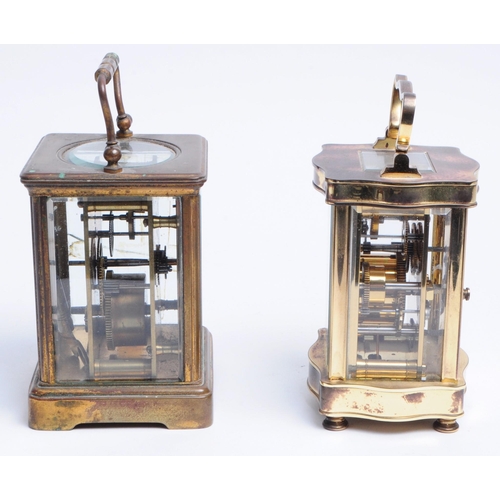 298 - Two 20th century brass carriage clocks comprised of a French L'Epee carriage clock and another Frenc... 